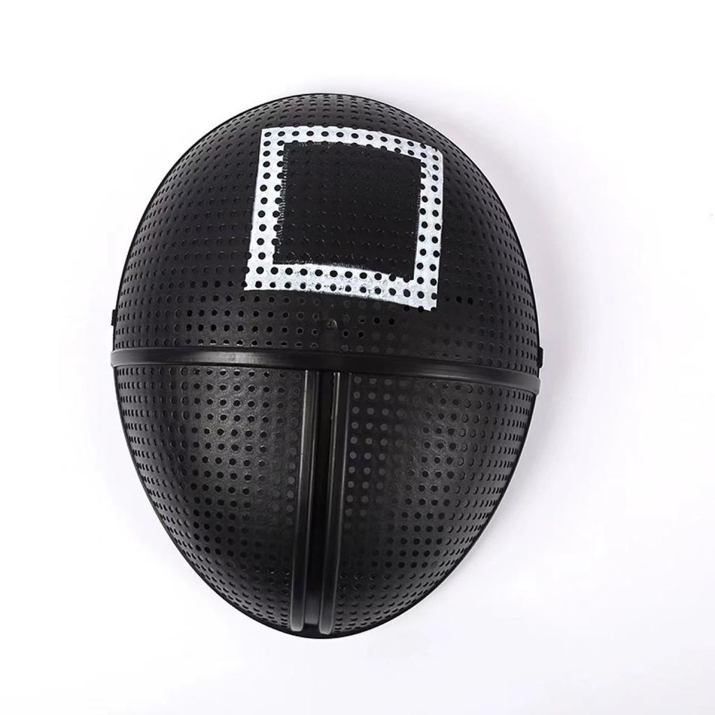 Костюм кальмара для косплея, маска, квадратный круг, треугольная одежда, маски на Хэллоуин, анфас, унисекс, костюм для вечеринки для взрослых, реквизит