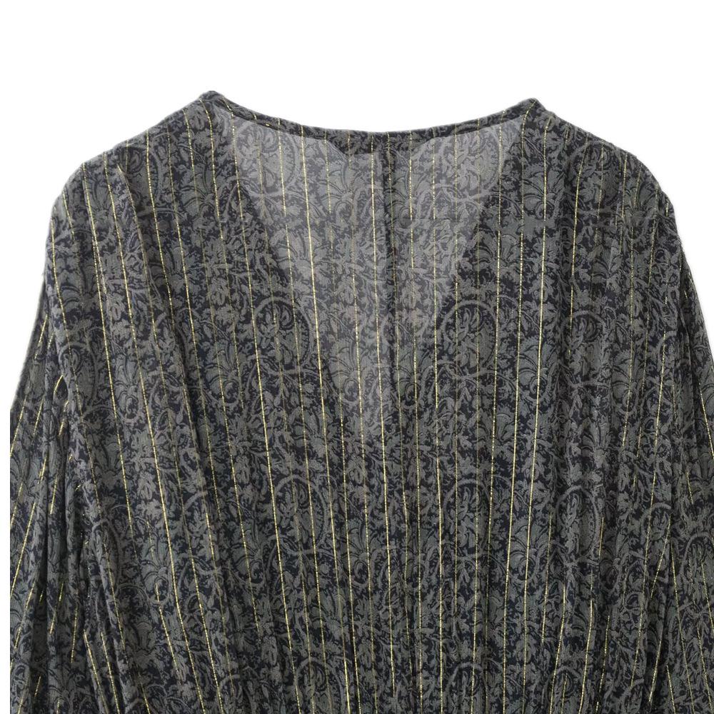 Women's Spring Fashion Metallic Thread Print Dress, European American Style