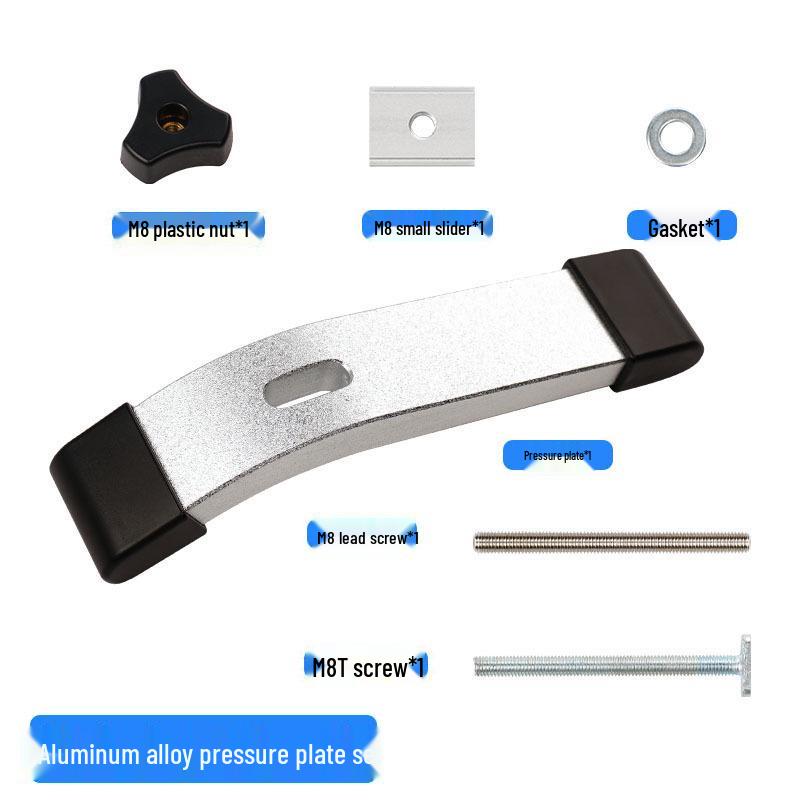 Aluminum Pressure Block T-Slider Handle for Woodworking T-Slot Guide Rail