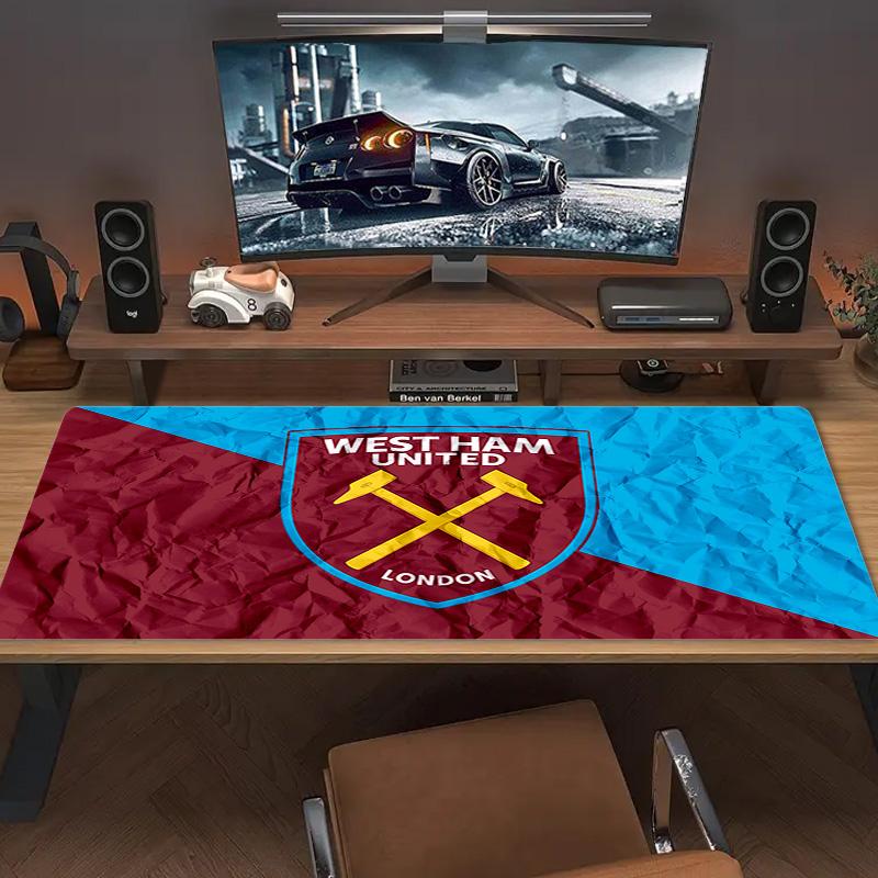 West Ham United FC Logo Color Mouse Pad Large Gaming Table Cushion Non-slip Laptop Tablet Big Mousepad XXL Mat Mini PC Playmat With Lock edge