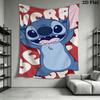 Stitch'S Joyful Adventure Tapestry Fashion Print Wallmounted Wall Decoration Background Wall Hanging Cloth Atmospheric Background Cloth