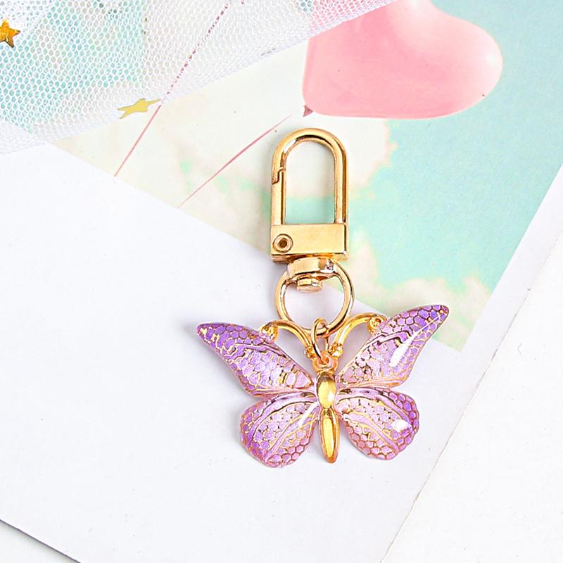 1 шт. Сплав Брелок Шарм Брелок Сумка Женский Подарок Брелок Бабочка Рюкзак Многоцветный