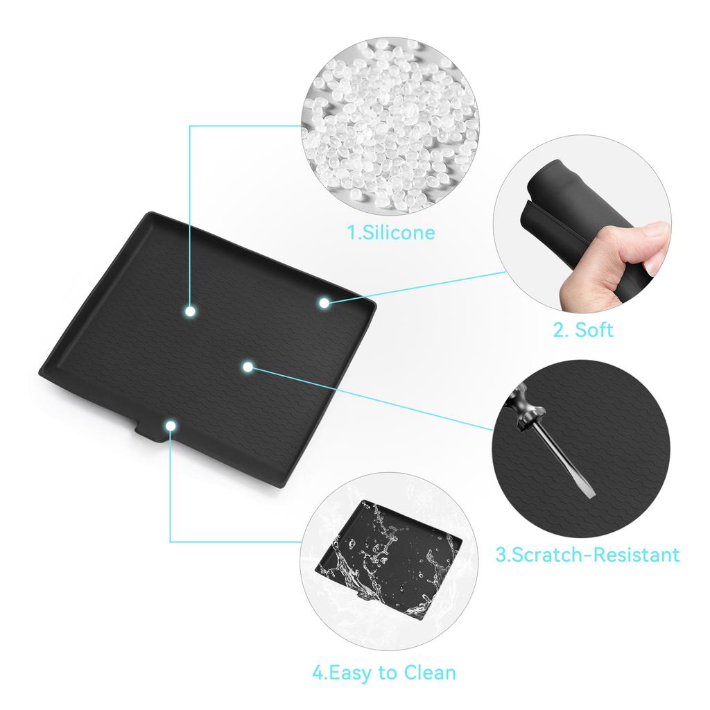 for Mitsubishi Triton 2025 2025 Center Console Anti Slip Pad Protective Mat Accessories Only Fit Without Wireless Charging Model
