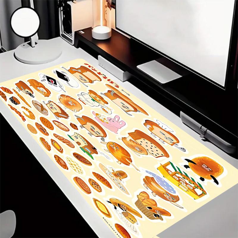 Bread Thief Theme Premium Non-slip Mouse Pad with Stitched Edges,Durable Rubber Material,for Desktop & Gaming Great Gifts
