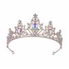 Корона невесты Сплав Аксессуар для волос Свадебное платье Стразы Ободок Корона на день рождения Головной убор для ужина Свадебный головной убор Европейский и американский