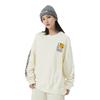 Li Ning CF Su Series Sports Casual Printed Pullover Sweatshirt Unisex Sweatshirt Off-White AWDR384-1