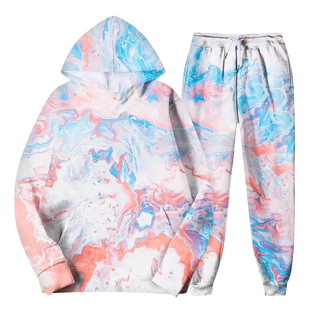 Мужской спортивный костюм с капюшоном, унисекс, двухсекционная одежда для бега, пуловер с длинными рукавами, толстовки с капюшоном + комплект спортивных штанов