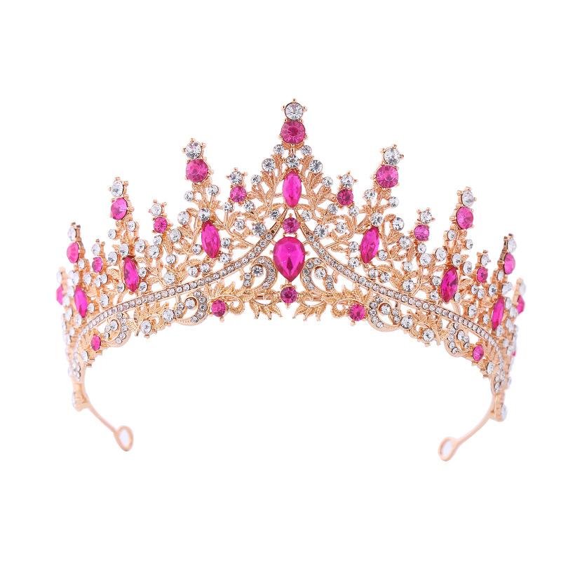 Свадебная корона из сплава, аксессуары для волос, свадебная повязка на голову со стразами, гальванопокрытие, корона на день рождения, ужин, свадебный головной убор