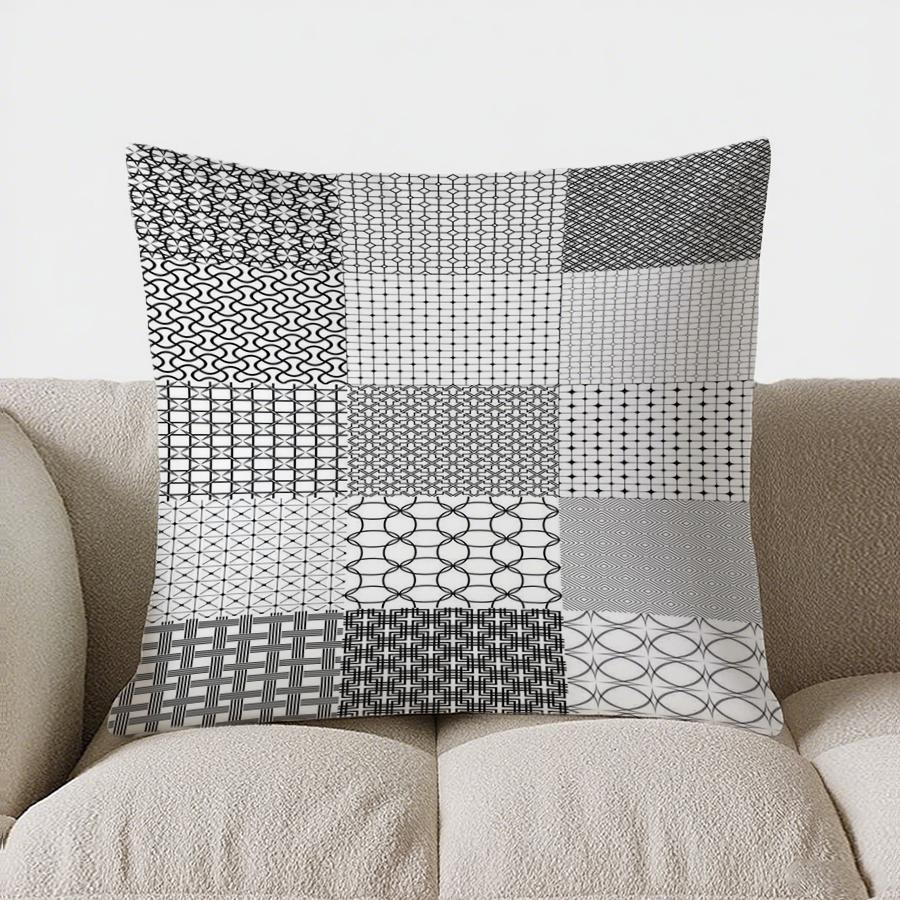 Домашний декор Геометрический узор Наволочка для диванной подушки Подходит для дивана, спальни, автомобильной подушки