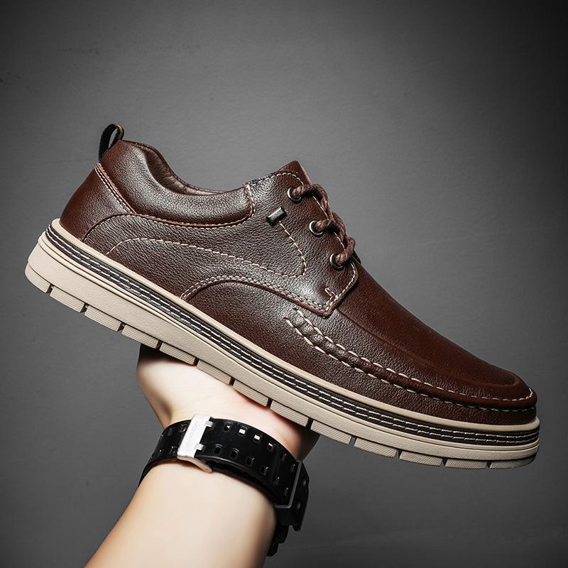 МодаНовые мужские туфли из натуральной кожи Трендовые удобные лоферы Мужская обувь Дизайн Британские повседневные туфли-лодочки Мужские кроссовки Мокасины