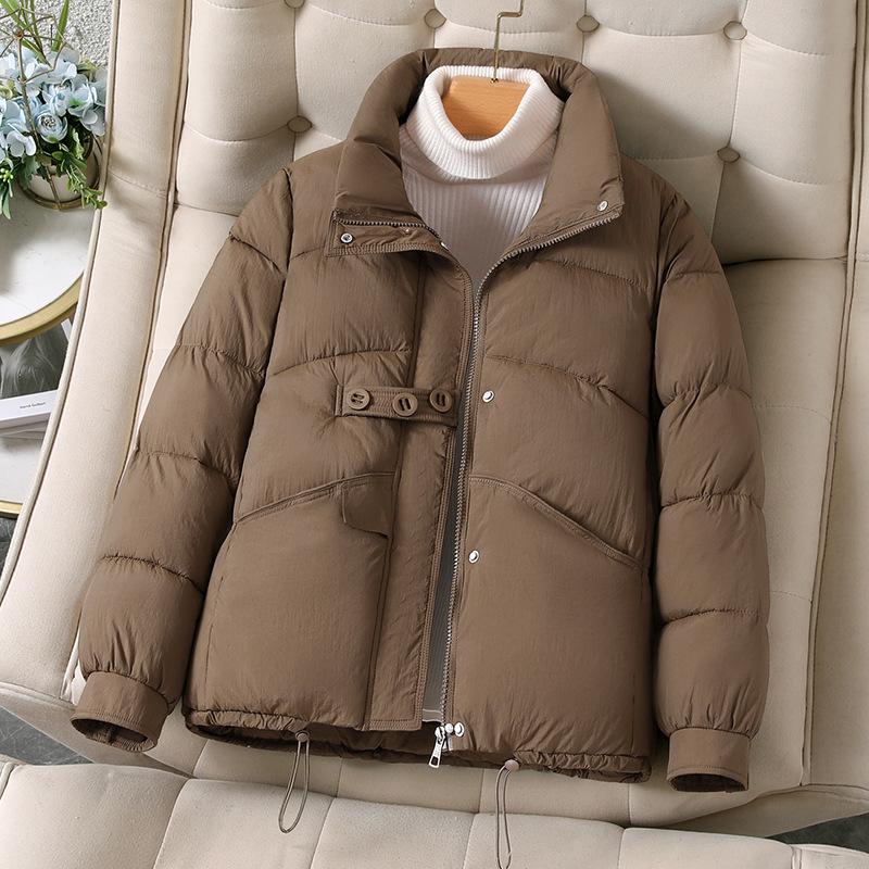 Осень и Зима Короткая Тонкая и Теплая Корейская Версия Повседневная Стеганая Куртка Куртка Маленький Хлеб