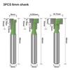 1/3 шт. 1/4 дюйма, 6 мм хвостовик, Т-образный паз, фреза, шестигранный болт, замочная скважина, деревообрабатывающая фреза, концевая фреза