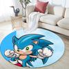 Sonic the Hedgehog4 Round Area Rug,Carpet Rug for Living Room Bedroom Sofa Playroom Decor,Non-slip Floor Mat