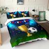 Комплект постельного белья из трех частей с изображением футбольного чемпионата мира по футболу с цифровой печатью