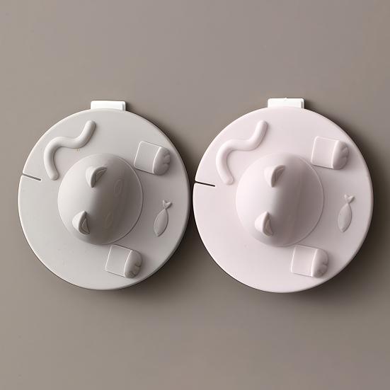 Силиконовая крышка для кружки с дизайном кошки, герметичная крышка для стакана с прорезью для чайного пакетика, термостойкая, нескользящая, безопасная для микроволновой печи, крышка для кружек для кофе, чая, молока