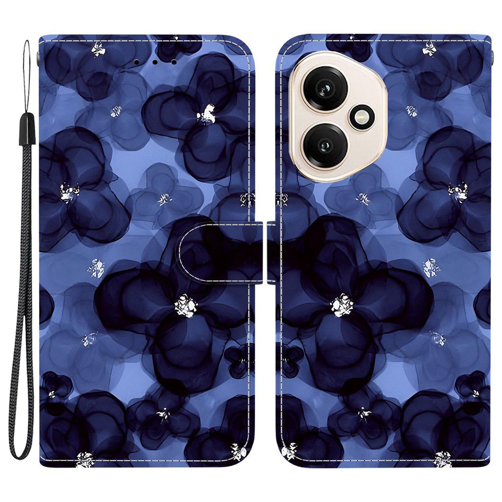 Для Honor 400 5G (Глобальный) Кожаный чехол-кошелек с принтом, подставка, чехол для телефона с ремешком