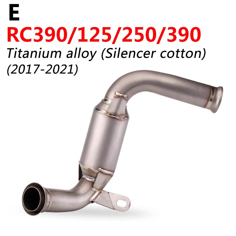 For 125 250 390 DUKE RC390 Motorcycle Exhaust Connector Tube Mid Middle Link Pipe Slip on Exhaust System 2017 2018 2019 2020