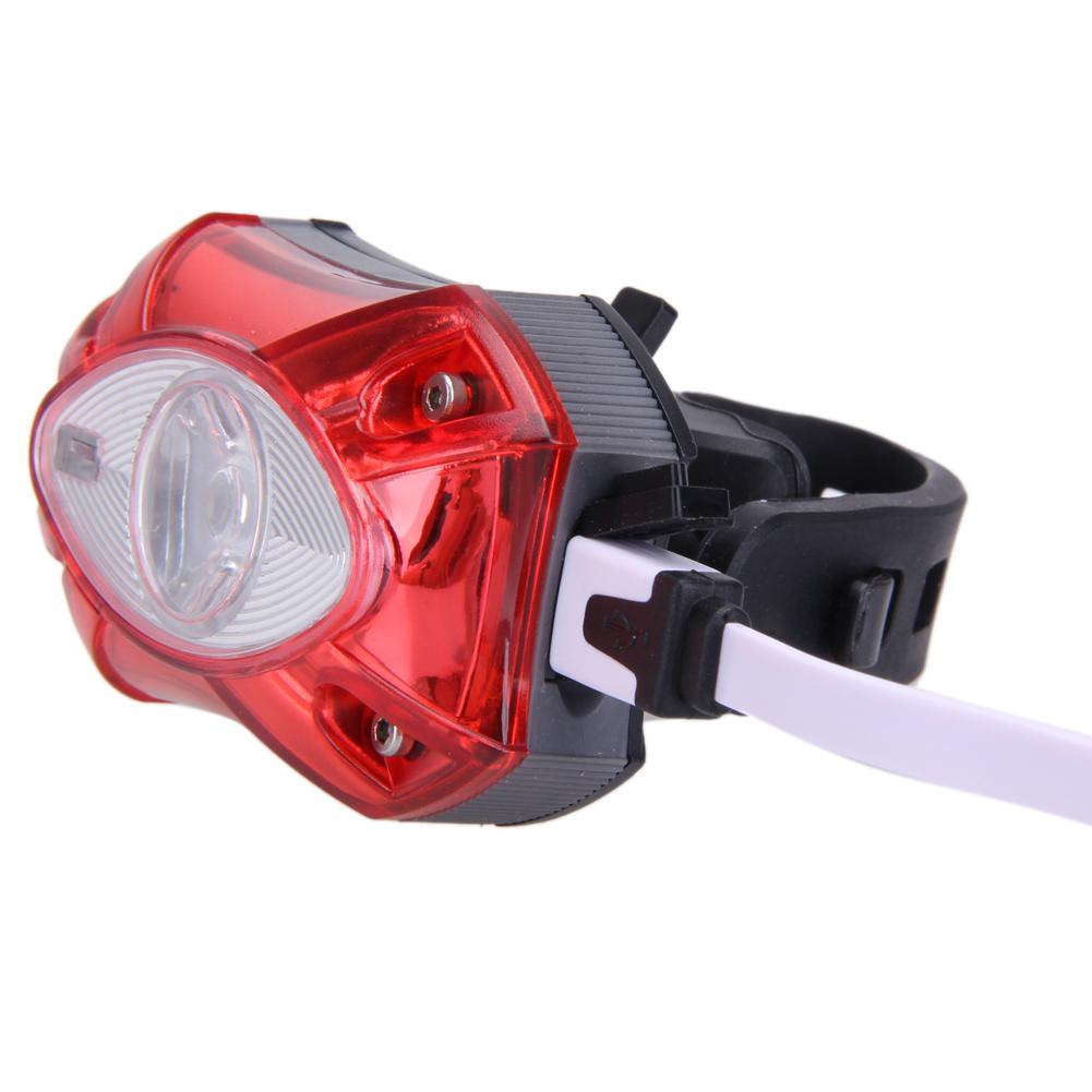 Bike Light 3W USB Rechargeable Rear Tail Lamp Taillight Rain Waterproof Bright LED Safety Cycling Bicycle Light