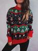 Christmas Sweater Autumn and Winter New Style Knitted Jacquard Acrylic Loose High Neck Long Sleeved Lazy Pullover New Year Sweater 3528