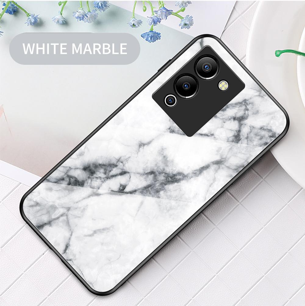 Чехол для Infinix Note 10 11 Pro 12 G96 11s Hot 8 9 10s 11 11s 9 10 11 Play 30i 12i Smart 4 5 6 7, чехол из мраморного закаленного стекла, задняя крышка