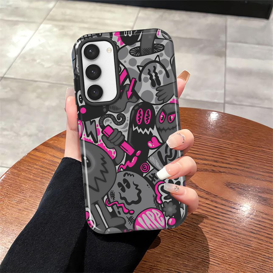 Graffiti Style Soft Cover Capa Phone Case for Samsung Galaxy S25 S24 Ultra A56 S25Ultra A36 S20 FE S23 A16 A26 S23Ultra