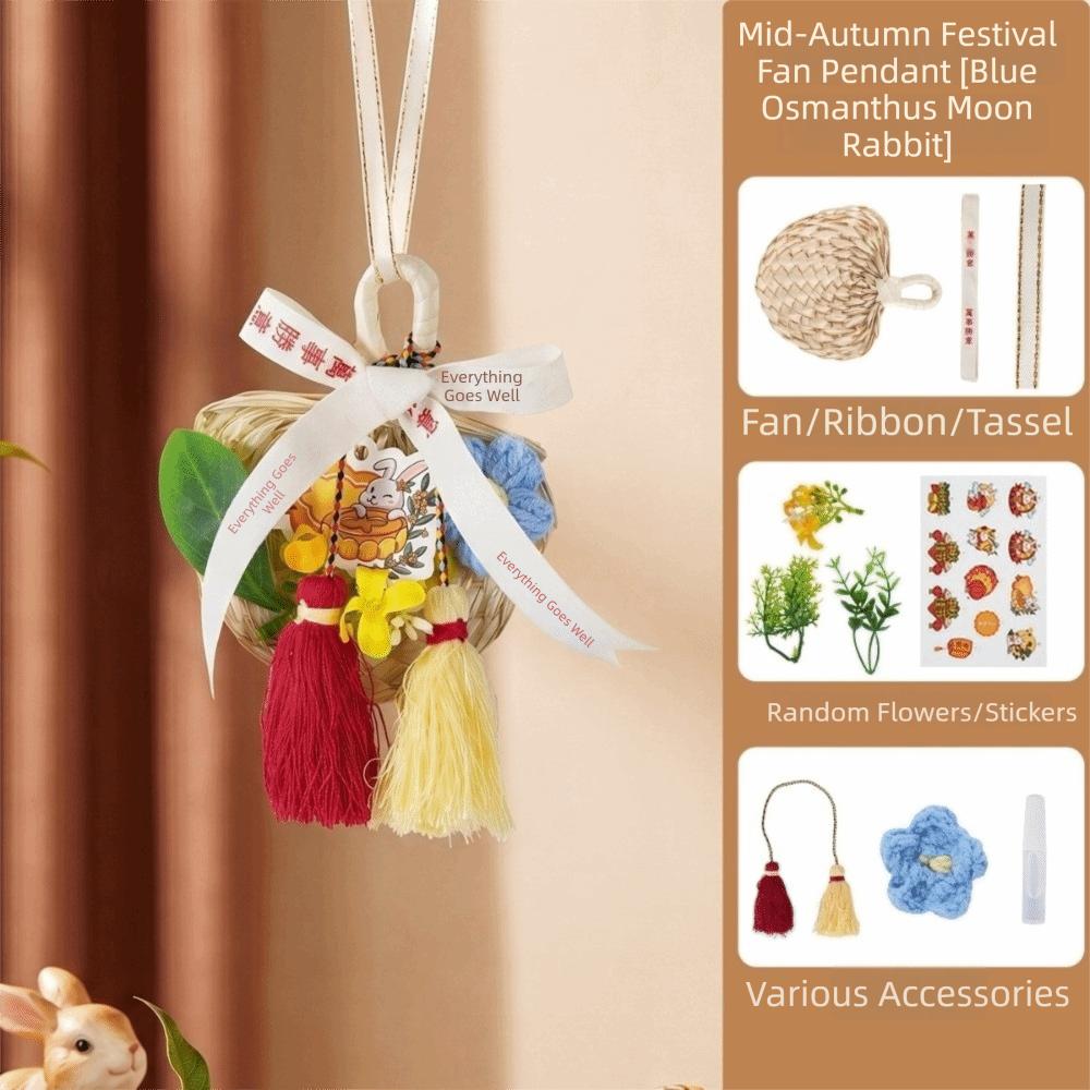 Material Kit Flower Tassel Hanging Handmade Moon Festival Pendants  Holiday Gift