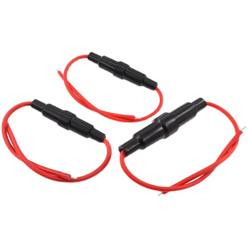 1/10 шт. Винтовой тип 5X20 мм Корпус предохранителя с кабелем 20AWG Предохранительная трубка Новый держатель стеклянного предохранителя