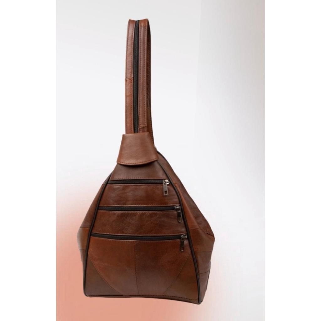 Бордово-красный рюкзак из натуральной кожи Monkey Model