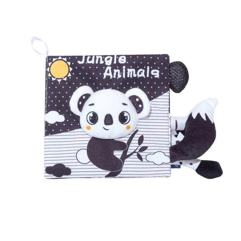 Мягкие детские книги 3D Touch Feel высококонтрастная тканевая книга сенсорная ранняя обучающая коляска игрушки для младенцев подарки для малышей 0-12 месяцев