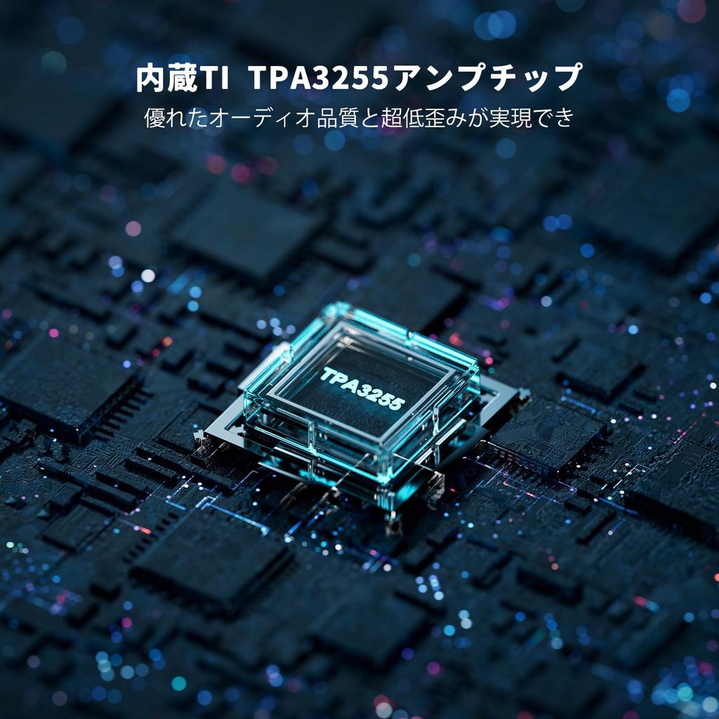 Fosi Audio V3 Hi-Fi Усилитель мощности, TPA3255 Класс D 300 Вт x2 Усилитель, 2.0-канальный стерео, Миниатюрный интегрированный настольный цифровой усилитель для домашнего аудио