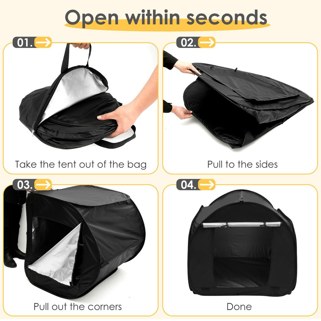 Sensory Tent Foldable Pop Up Tent Portable Oxford Fabric Black Out Kids Indoor Tent for Autistic Children Helps Improve Focus