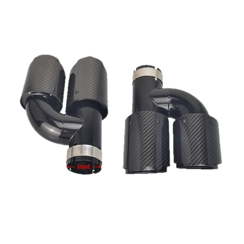 Двойной выхлопной наконечник из углеродного волокна 89 мм в стиле M для BMW
