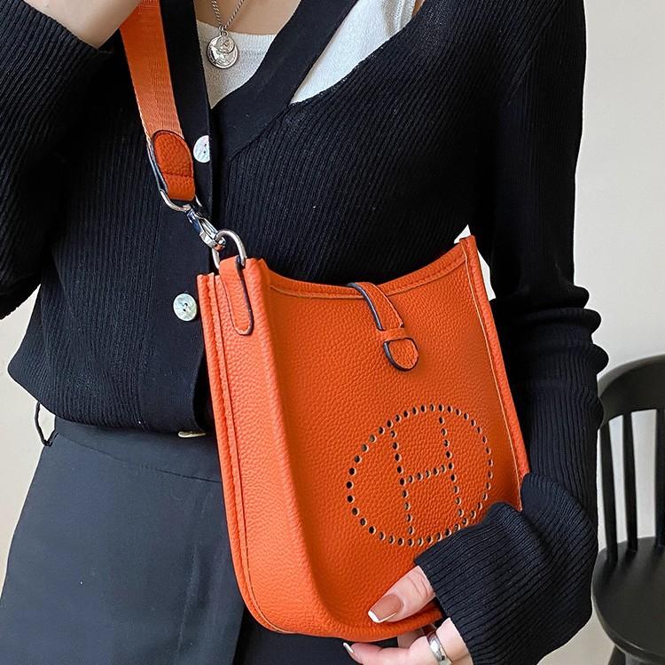 Женская сумка-почтальон из коровьей кожи ag, повседневная, универсальная, кожаная, на плечо, с тиснением под личи, пряжка ag