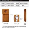 Handmade Genuine Leather Single Watch Bags for Men Retro Anti-Scratch Suede Leather Watch Case Women Watch Holders Soft Watch Storage Pouch