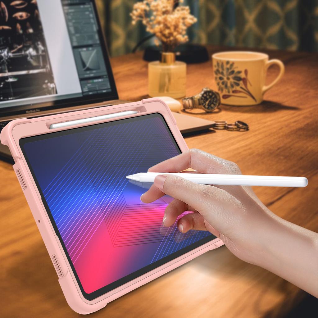 For iPad Pro 13 (2025)/13 (2024) Case Silicone + PC Tablet Cover with Pen Holder