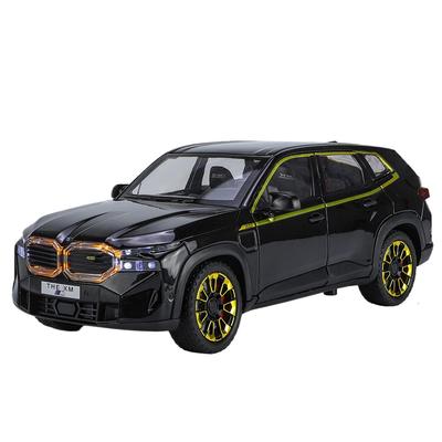 1/24 BMW THE XM Металлическая модель автомобиля Игрушка Металлический литой Подъемный внедорожник Звук Свет Функция оттяжки Внедорожник Подарок Мальчику