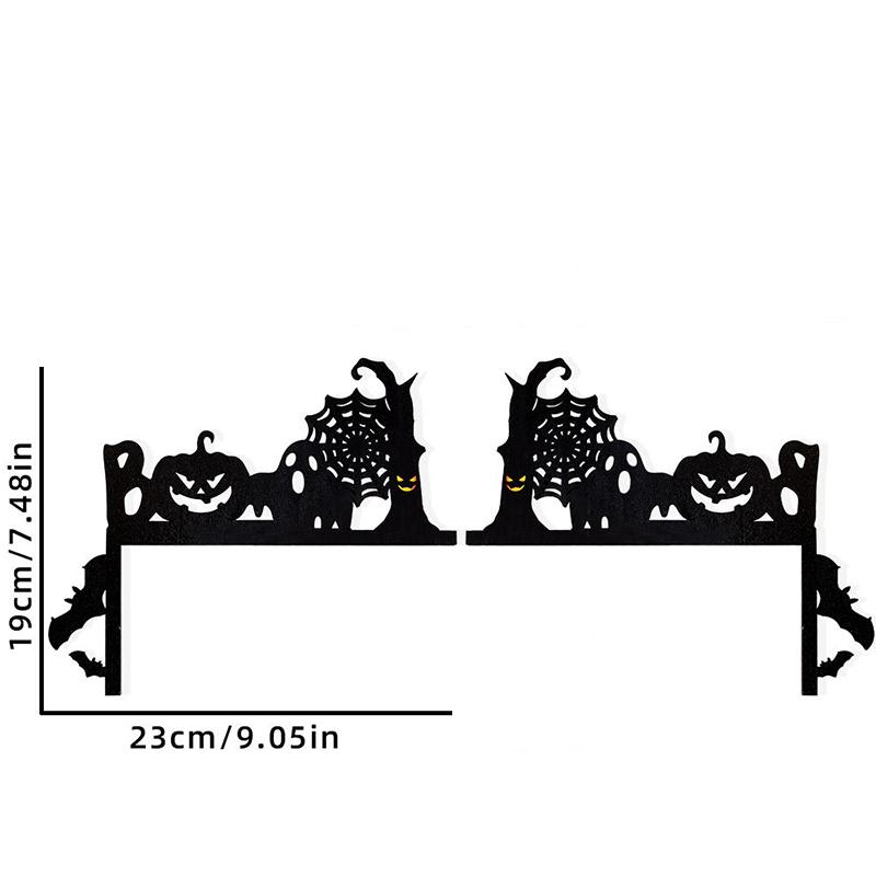 Мумия Надгробие Скелет Черный Кот Призрак Тыква Паутина Хэллоуин Дверная Рама Украшения