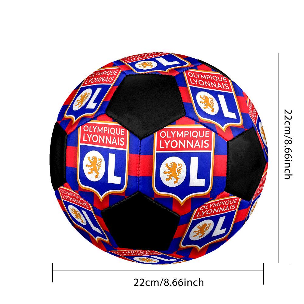 1PC OL size 5 soccer ball PrahaIndoor Soccer Ball Colorful All Ages Machine Stitched PVC Competition Ready Durable High-Bounce