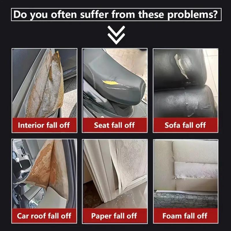 Клей для быстрой починки ткани 100 мл Клей для ремонта салона автомобиля Клей для ремонта обивки крыши автомобиля Автомобильные аксессуары