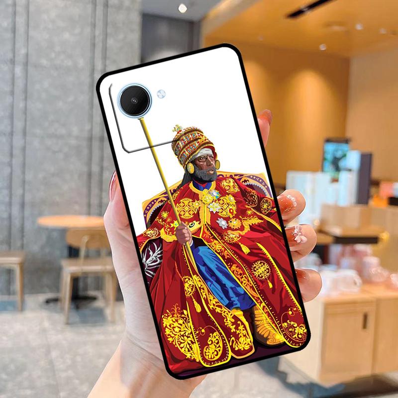 Emperor Menelik II of Ethiopia Case For Realme C55 C33 C31 C35 C30 C11 C15 C25s C21Y GT Neo 5 3T 2T 8 9 10 11 Pro Plus