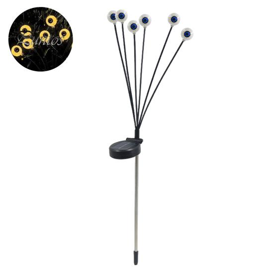 Хэллоуин наземный светильник на солнечной батарее уличный призрачный глазной светильник жуткий демонический глаз украшение для вечеринки на Хэллоуин двор садовый декор