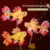 Fish Lantern Craft Kit for Children Handcrafted Chinese Traditional Handheld Lantern with LED Light for Spring Festival Mid-Autumn Decoration