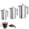 Большая емкость с двойными стенками, изолированный френч-пресс, кофейник для эспрессо, кофейники из нержавеющей стали, кофейная посуда, кофейные аксессуары