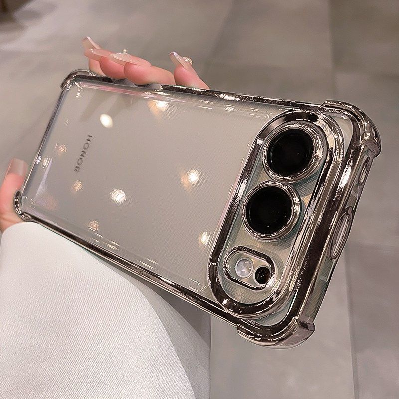 Для Vivo X300 FE Чехол ТПУ Электроокрашенный Прозрачный Мягкий Силиконовый Задняя Крышка Для Vivo X300 FE Защита Камеры Ударопрочный