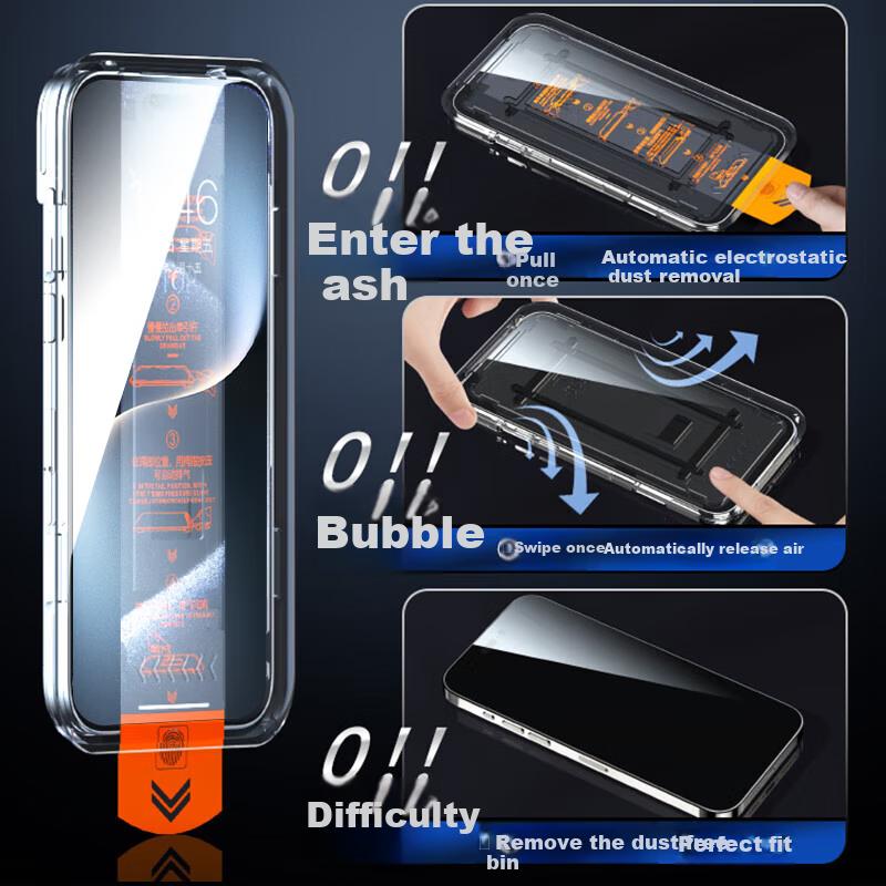 Dust Removal Instant Sticker Screen Protector for Honor Magic 7, Full Coverage Tempered Glass Film for Honor Magic 7, HD Anti-Drop Anti-Peeping