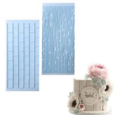 2 шт./компл. текстура силиконовая форма для торта кора дерева кирпичная стена силиконовая форма помадка инструмент для украшения торта