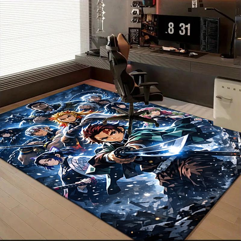 Dark Fantasy Heroes De-mon Rug for Living Room, Game Rooms, Office, Bedroom, Office Floor Mat Playful Design, fan gifts Christmas decor