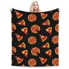 Pizza Food Drink Beer Pattern Blanket  High Quality Warm Throw for Winter Kids Bedroom Novelty Bedspread