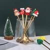 6Pcs/Set Stainless Steel Spoon Fork Set Santa Claus Snowman Deer Christmas Tree Hat Decor Tableware Holiday Party Supply