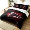 Atlanta Falcons 3pc Duvet Cover Set Simple Modern Bedding Set Wrinkle Resistant Soft Fabric All Season Use a perfect gift